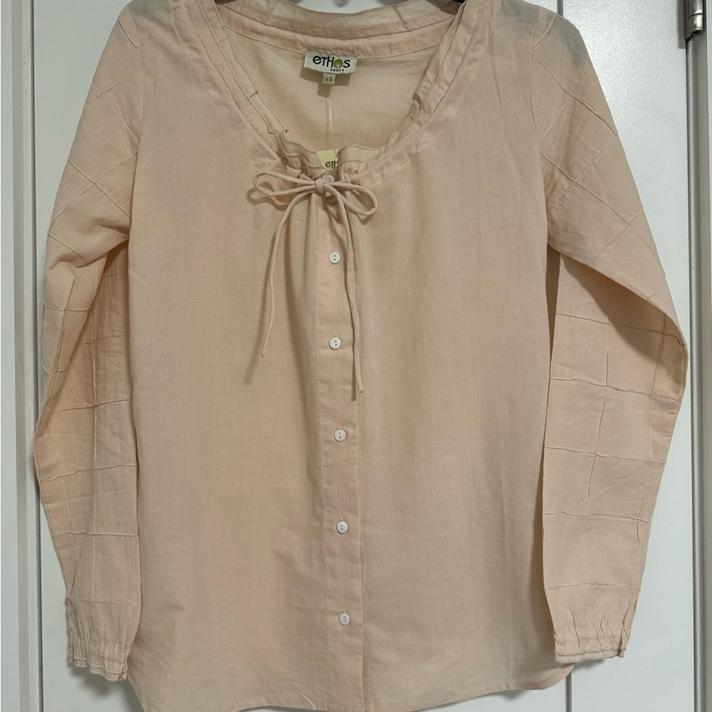 NWT Ethos Blush cotton top